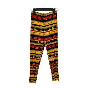 Hot‎ Topic Leggings Womens XS Black Yellow Red Lion King High Waist Skinny